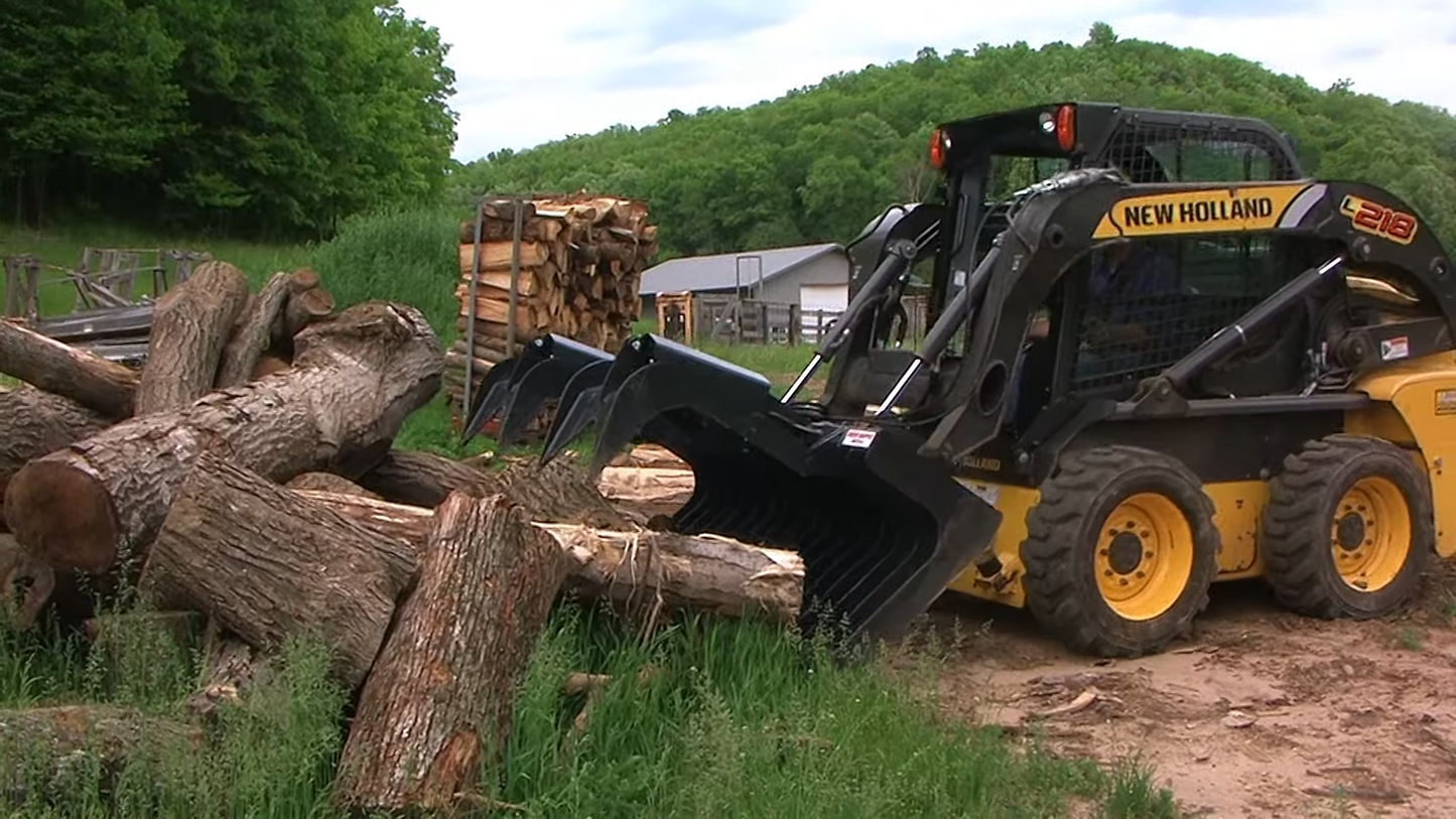 STOUT | XHD Brush & Root Grapple | 4" Tine Spacing | Model 72" Width | Hydraulic Flow 15–25 GPM | 26–37 kW / 35–50 HP|For Skid Steer