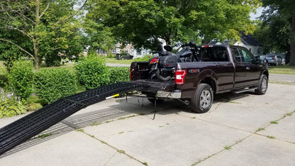 Black Widow Heavy-Duty Folding Arched Motorcycle Ramp | Models BW-12040-HD & BW-14440-HD | Size 40" Wide | Capacity 1,500 lb | For Street, Touring & Cruiser Motorcycles