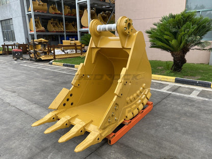 Bedrock Attachments Heavy-Duty Bucket & Adjuster GP | Width 42-Inch | Capacity 1.34 CU M | Machine Size 45-55 Tons | For Excavators CAT 349
