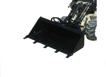 Paladin Universal Hitch Bucket With Teeth | Width 42"-48” | 8-15 GPM | For Mini Skid Steer