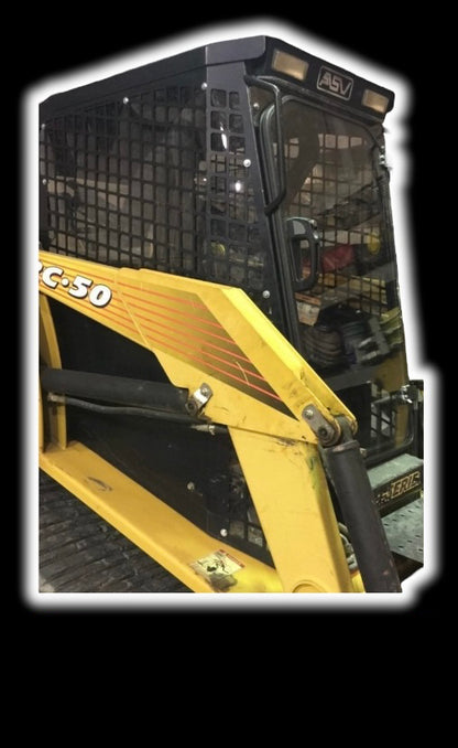 Skid Steer Doors Cab Enclosure Door | BSD‑M (ASV RC/PT Series) | ½" Lexan Polycarbonate | 15–25 GPM | For ASV RC/PT Skid Steers