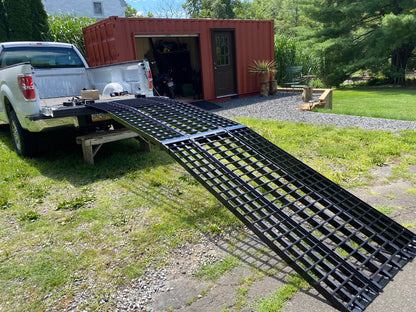 Black Widow Heavy-Duty Folding Arched Motorcycle Ramp | Models BW-12040-HD & BW-14440-HD | Size 40" Wide | Capacity 1,500 lb | For Street, Touring & Cruiser Motorcycles