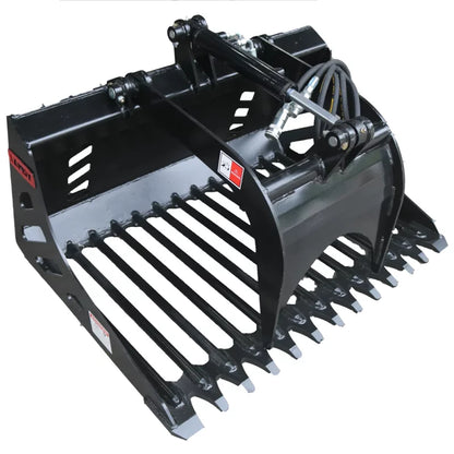 Landy Attachments Skeleton Rock Grapple Bucket | Model S-RRGB1120 | Width 44" | 16 GPM | For Skid Steers & Loaders