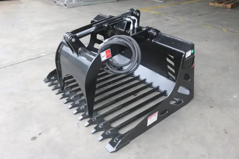Landy Attachments Skeleton Rock Grapple Bucket | Model S-RRGB1120 | Width 44" | 16 GPM | For Skid Steers & Loaders