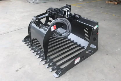 Landy Attachments Skeleton Rock Grapple Bucket | Model S-RRGB1120 | Width 44" | 16 GPM | For Skid Steers & Loaders