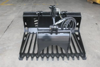 Landy Attachments Skeleton Rock Grapple Bucket | Model S-RRGB1120 | Width 44" | 16 GPM | For Skid Steers & Loaders
