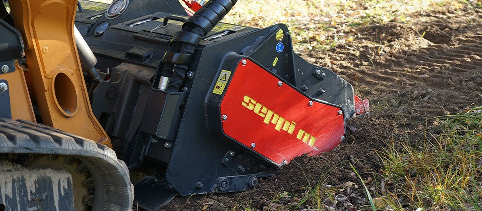 Seppi | Stone Crusher & Forestry Tiller | Model MS-CL150 (Minisoil) | Width 59" Inches | Hydraulic Flow 28 To 66 GPM | For Skid Steers