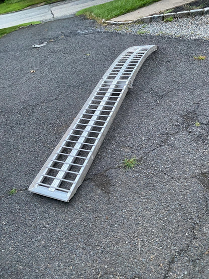 Black Widow Heavy Duty Arched Folding Motorcycle Ramp | Model AF-9012-HD | 89" Length x 11.25" Width | Capacity 1,500 lb | Horsepower 4 To 90+ HP | For Trucks & Trailers