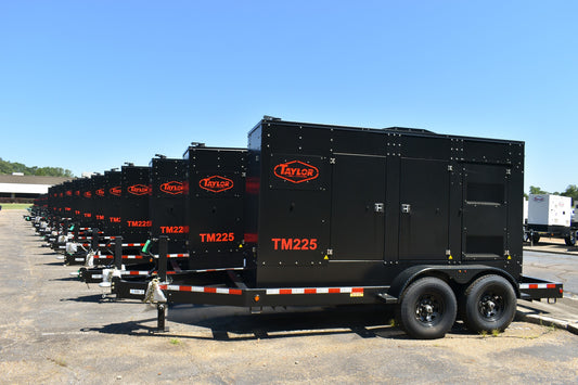 Taylor Power System Trailer Mounted Mobile Generator | Model TM-225 | Horsepower 299 HP | Standby Power 225kW