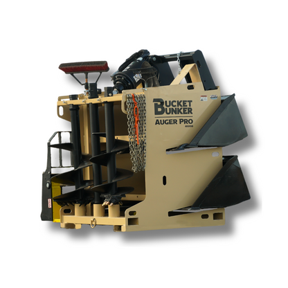 Bucket Bunker Auger PRO | Width 48" | Length 48" | Hydraulic Flow Range 15-30 GPM | For Skid Steers