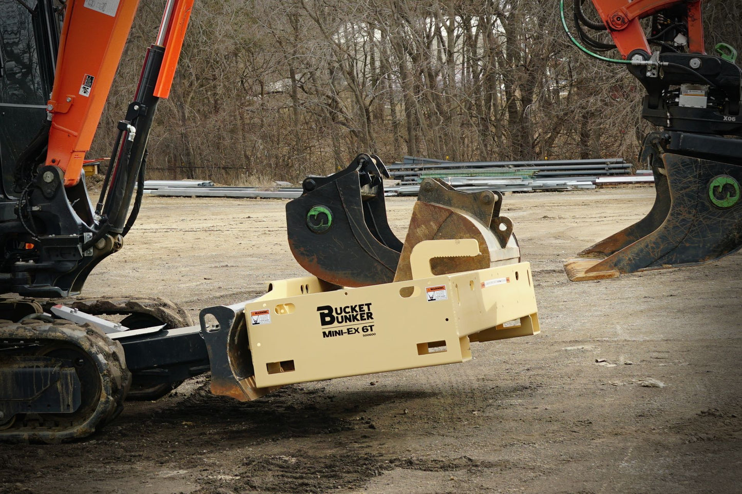 Bucket Bunker Mini-EX 6T & Mini-EX 2T | Width 29" & 45" | Max Bucket Size 36" | Machine Size 1.5-6 Tons | For Excavators