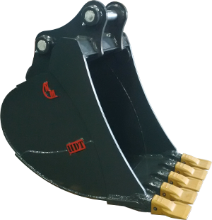 NM Attachments Tooth Bucket | Model 2HD Series | Widths 10"–30" |  Machine Size 1.5–3 Tons | For Excavators