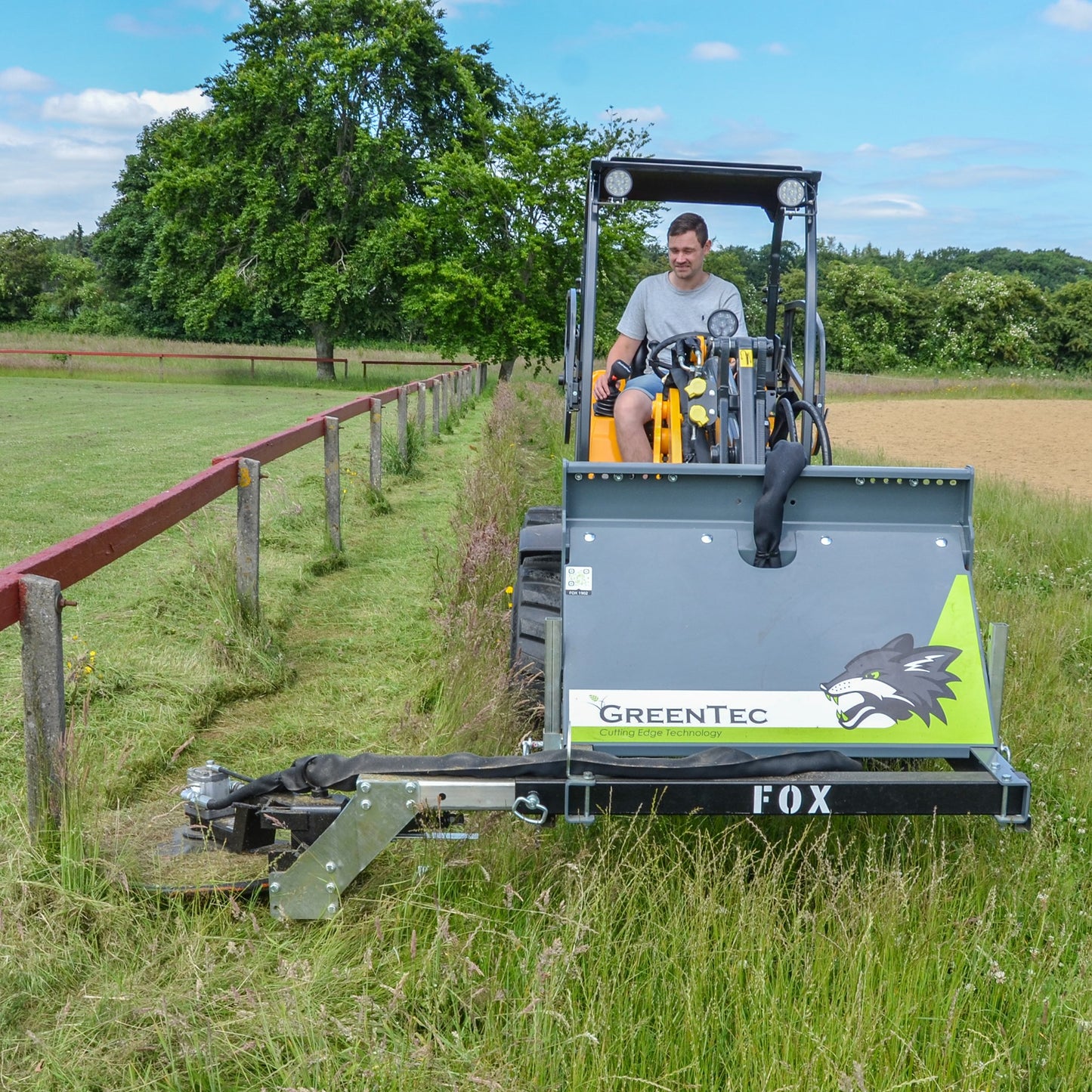 GreenTec Weed Eater Mower 3 Point Hitch | Model Fox 40 | Cutting Width 31.5" Inches | Horsepower 50 HP | For Tractors