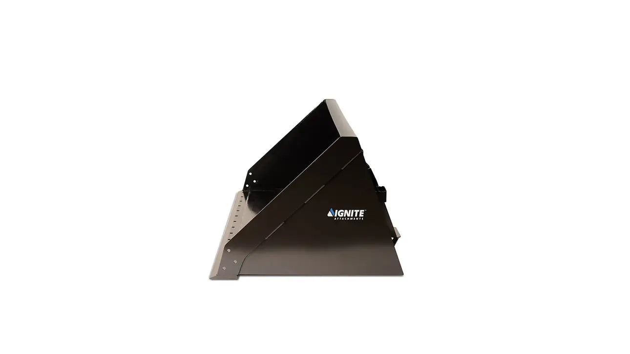 Ignite Attachments Light Material Snow Bucket | Width 94" | Capacity 49.4 Cu. Ft. | Hydraulic Flow Range 13–25 GPM | For Skid Steers