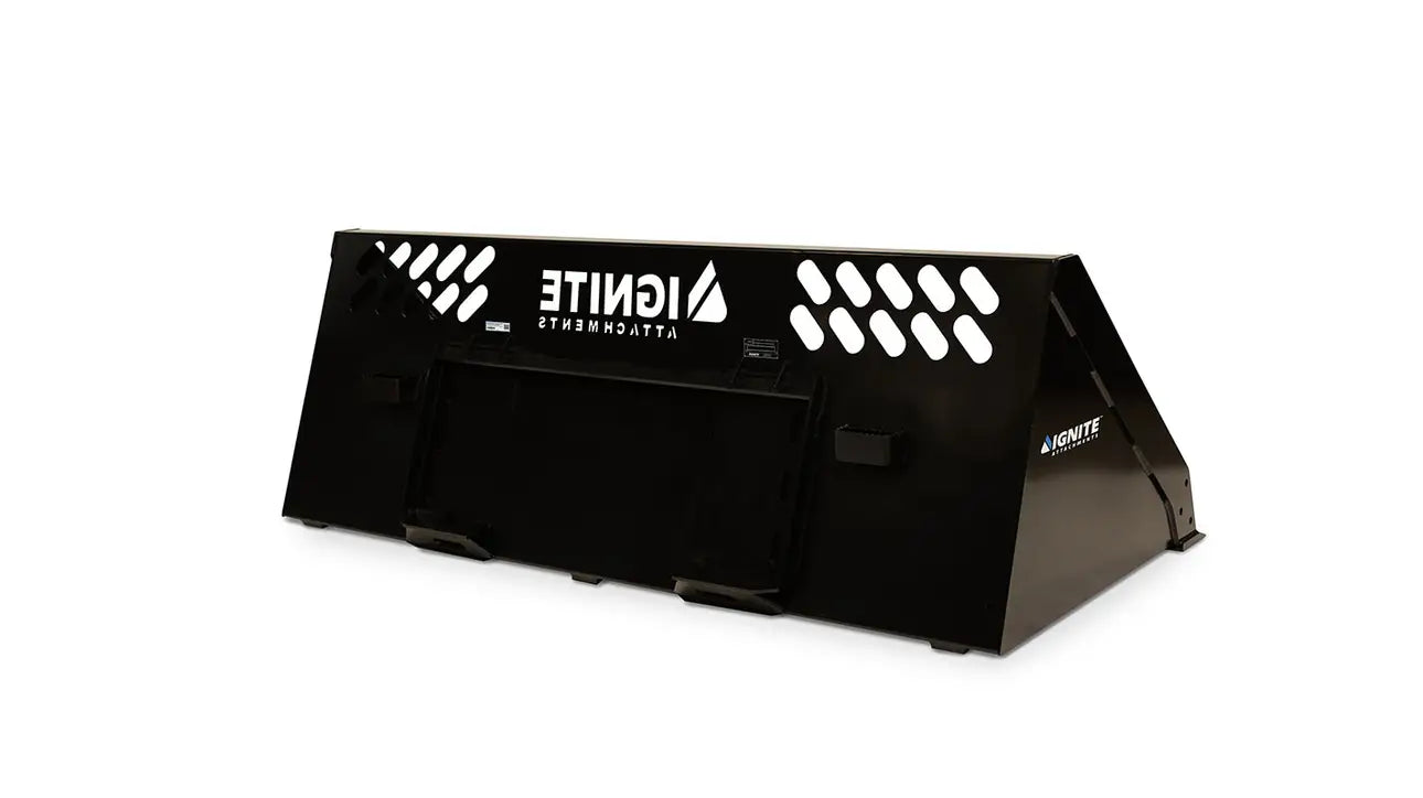Ignite Attachments Light Material Snow Bucket | Width 94" | Capacity 49.4 Cu. Ft. | Hydraulic Flow Range 13–25 GPM | For Skid Steers