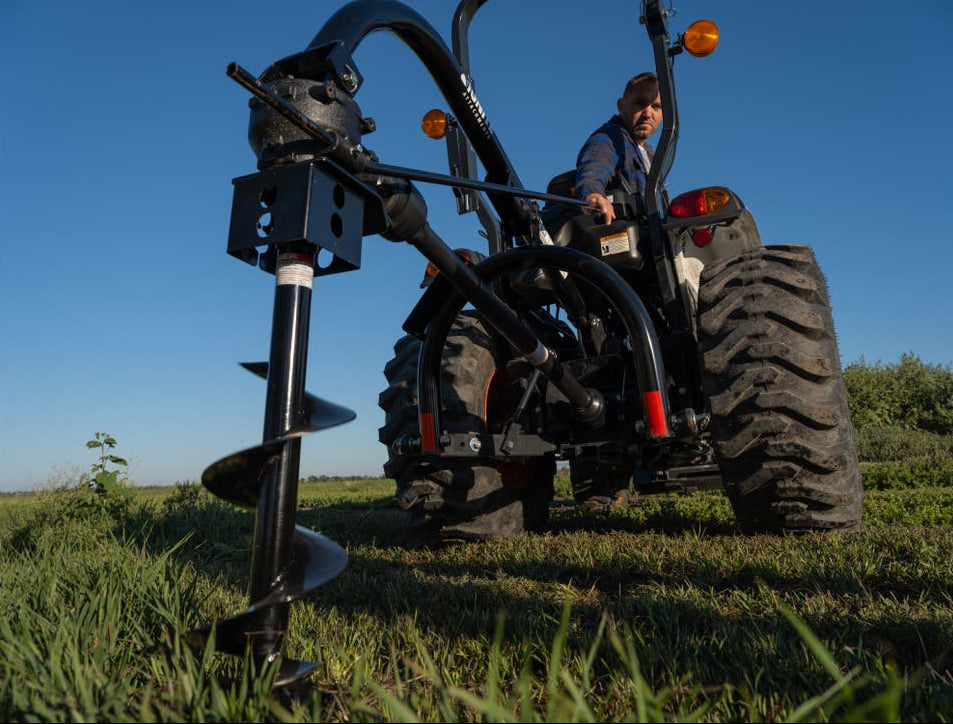 Ignite Attachments 3-Point Auger & Post Hole Digger | 6"/9"/12" Bits | Up to 12-Inch Diameter | 20-45 HP | For Tractors