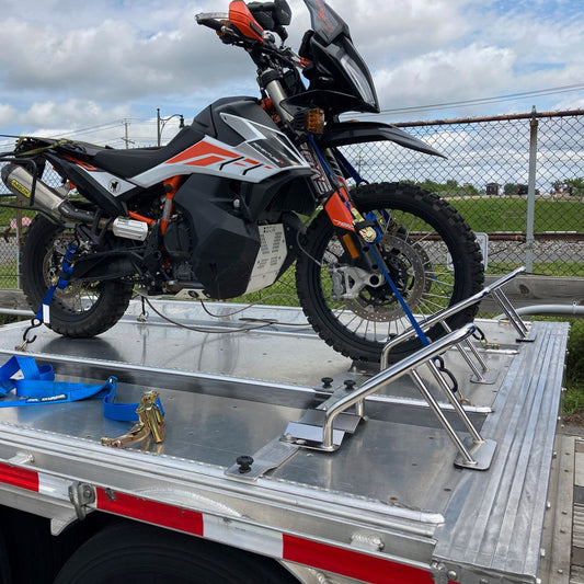 Black Widow Wedge Motorcycle Chock | Model BW-WMC-UNI | Universal Tire Width | 7 lb Steel Chock | For Motorcycles