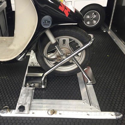 Black Widow Wedge Motorcycle Chock | Model BW-WMC-UNI | Universal Tire Width | 7 lb Steel Chock | For Motorcycles