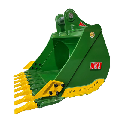 JMA Attachments Heavy Duty Digging Bucket | Bucket Width 18", 24", 30", 36", 42" & 48″ Inches | Pin Size 65mm | For 10 – 15 Tons Excavators