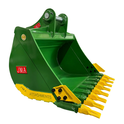JMA Attachments Heavy Duty Digging Bucket | Bucket Width 18", 24", 30", 36", 42" & 48″ Inches | Pin Size 65mm | For 10 – 15 Tons Excavators