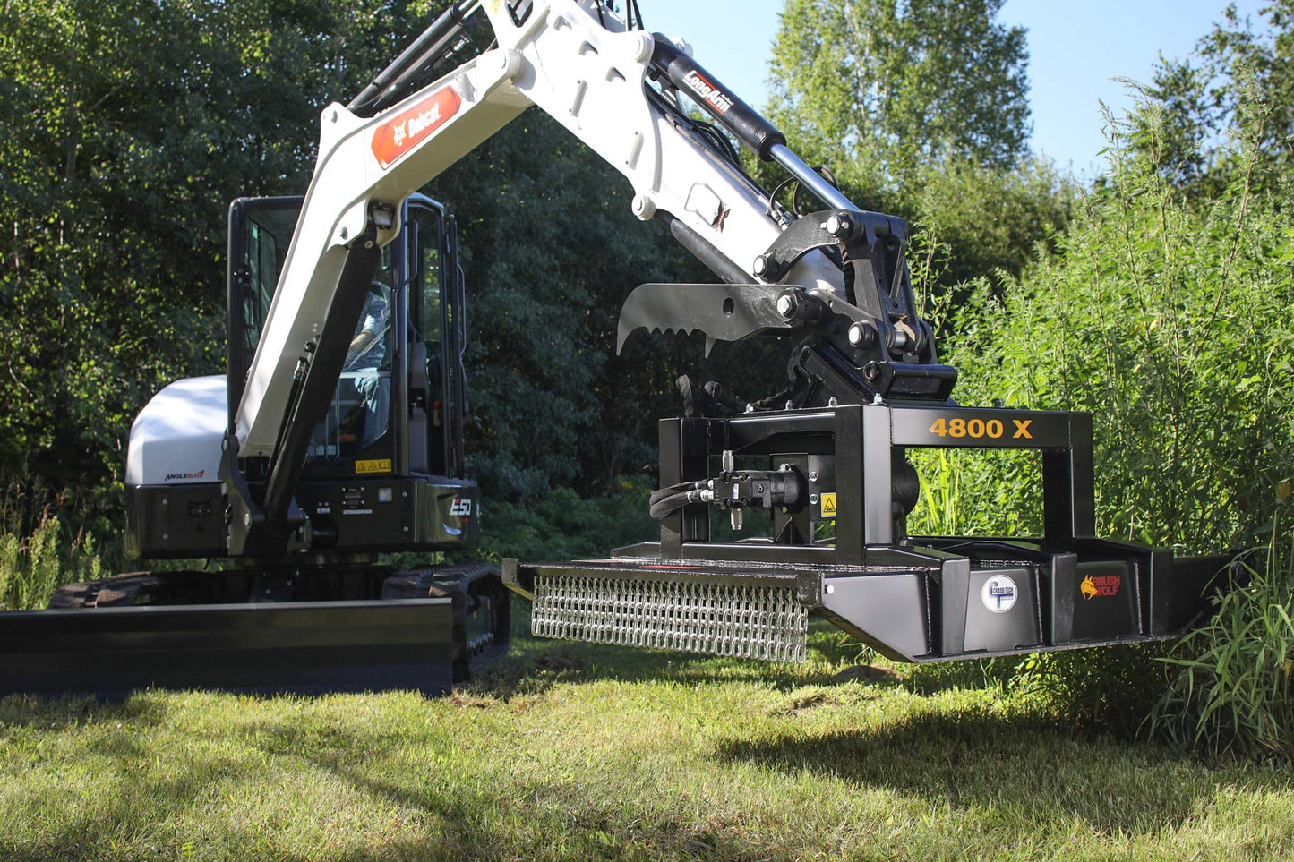 Brush Wolf Standard-Duty X- Brush Cutter Series | Cutting Width 36", 42" & 48" inches | Hydraulic Flow Range 8-40 GPM | For Excavators & Backhoe