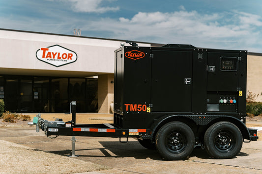 Taylor Power System Trailer Mounted Mobile Generator | Model TM-50 | Horsepower 63 HP | Standby Power 50kW