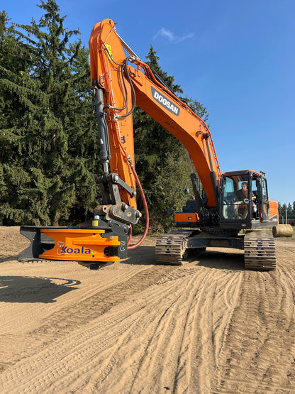 MDE Machinery | Tree Shear With Buncher | Model Koala 150T To Koala 550T | Cutting Capacity 6" To 21.5" Inches | Machine Size 1.5-40 Ton | For Excavator