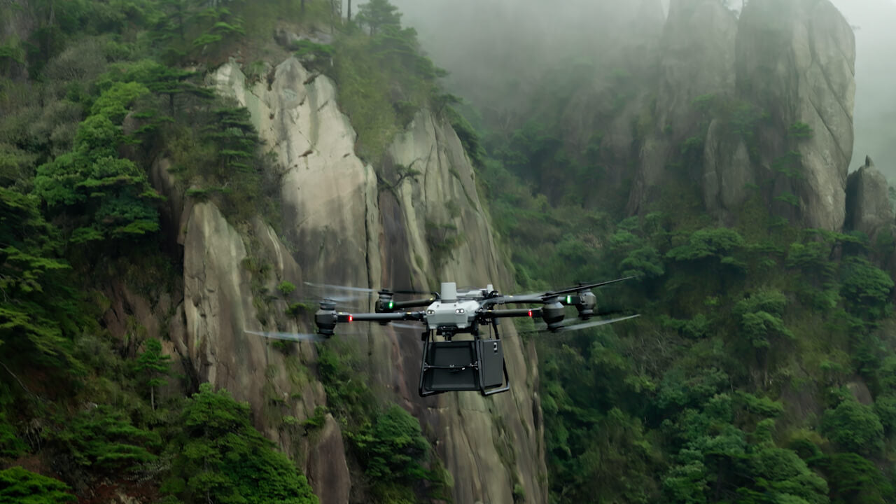DJI FlyCart 30 Drone | 65-85 lbs Payload | 17 Mile Range | 12-Mile Video Transmission | IP55 Weatherproof | Cargo & Winch System