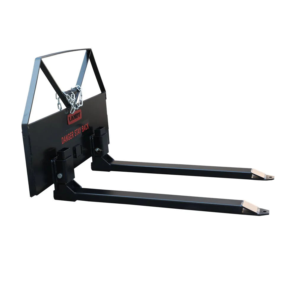 Landy Attachment  Economy Pallet Forks | Frame Width 49" | 6-30+ GPM | For Skid Steers