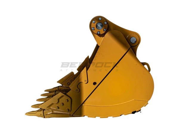 Bedrock Attachments Heavy-Duty Bucket & Adjuster GP | Width 48-Inch | Capacity 1.6 CU M | Machine Size 30-50 Tons | For Excavators CAT 336D, 345C/D, 349E