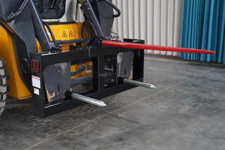 Landy Attachments Bale Spear | Model S-HS1240 | Frame Width 49" | 8-30+ GPM | 20-35 HP | For Skid Steers & Tractors