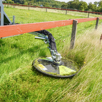 GreenTec Weed Eater Mower Loader Mount | Model Fox 40 Carrier Frame With Fox 40 Tool | Cutting Width 31.5" Inches | For Loaders