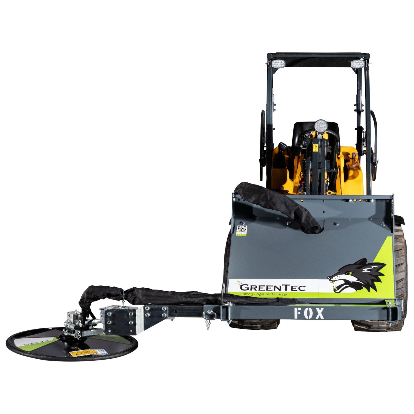 GreenTec Weed Eater Mower Loader Mount | Model Fox 40 Carrier Frame With Fox 40 Tool | Cutting Width 31.5" Inches | For Loaders