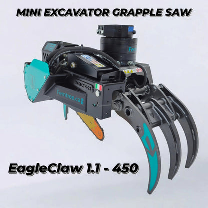Ferntree EagleClaw Grapple Saw Rotating Units | Width 42-80" | Machine Size 3–30 Tons | For Excavators