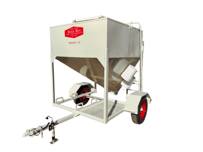 Apache Equipment 3 Ton Feed Bin | Models Stationary, Portable & w/ Auger | Galvanized Steel
