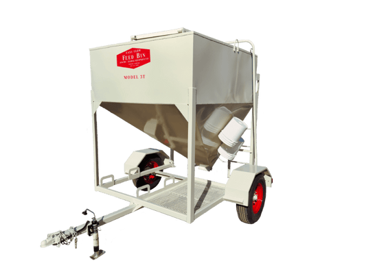 Apache Equipment 3 Ton Feed Bin | Models Stationary, Portable & w/ Auger | Galvanized Steel