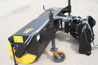 EI ATTACHMENTS ROTARY HYDRAULIC ANGLE SKID STEER BROOM 85" WORKING WIDTH