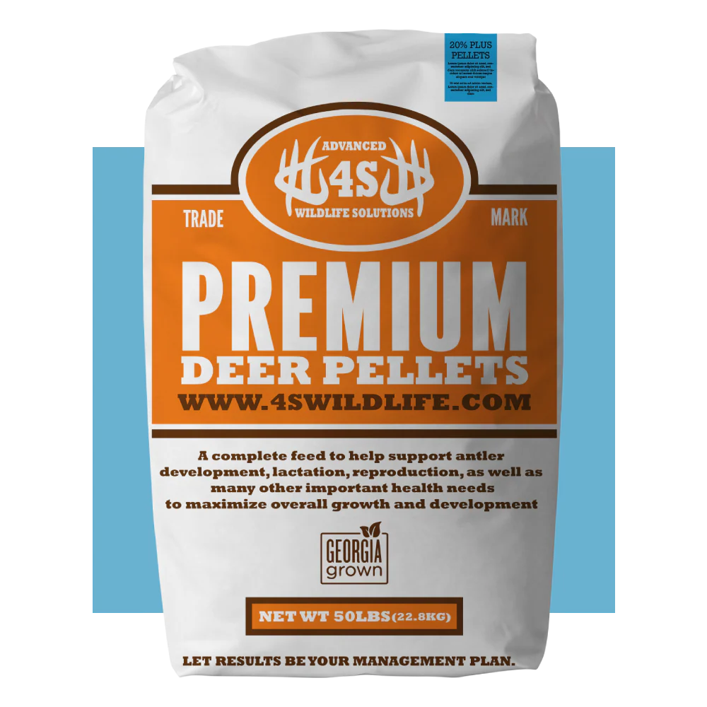 4S Advanced Wildlife Solutions 20% Premium Deer Pellets (PLUS) | High Protein Complete Ration | Antler Growth & Herd Health
