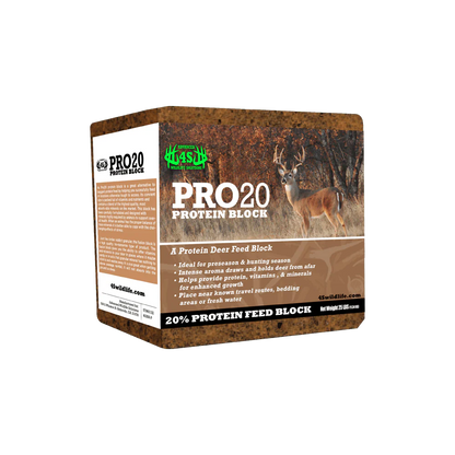 4S Advanced Wildlife Solutions Pro20 Protein Deer Block | Pellets & Bulk | 50 & 2000 lb | 20% Protein | For Deer Attractant & Nutritional Supplement