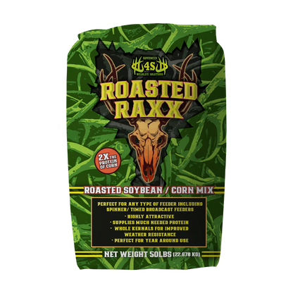 4S Advanced Wildlife Solutions Roasted Raxx | Premium Deer Feed Mix | High-Protein Soybean & Corn | For All Feeders