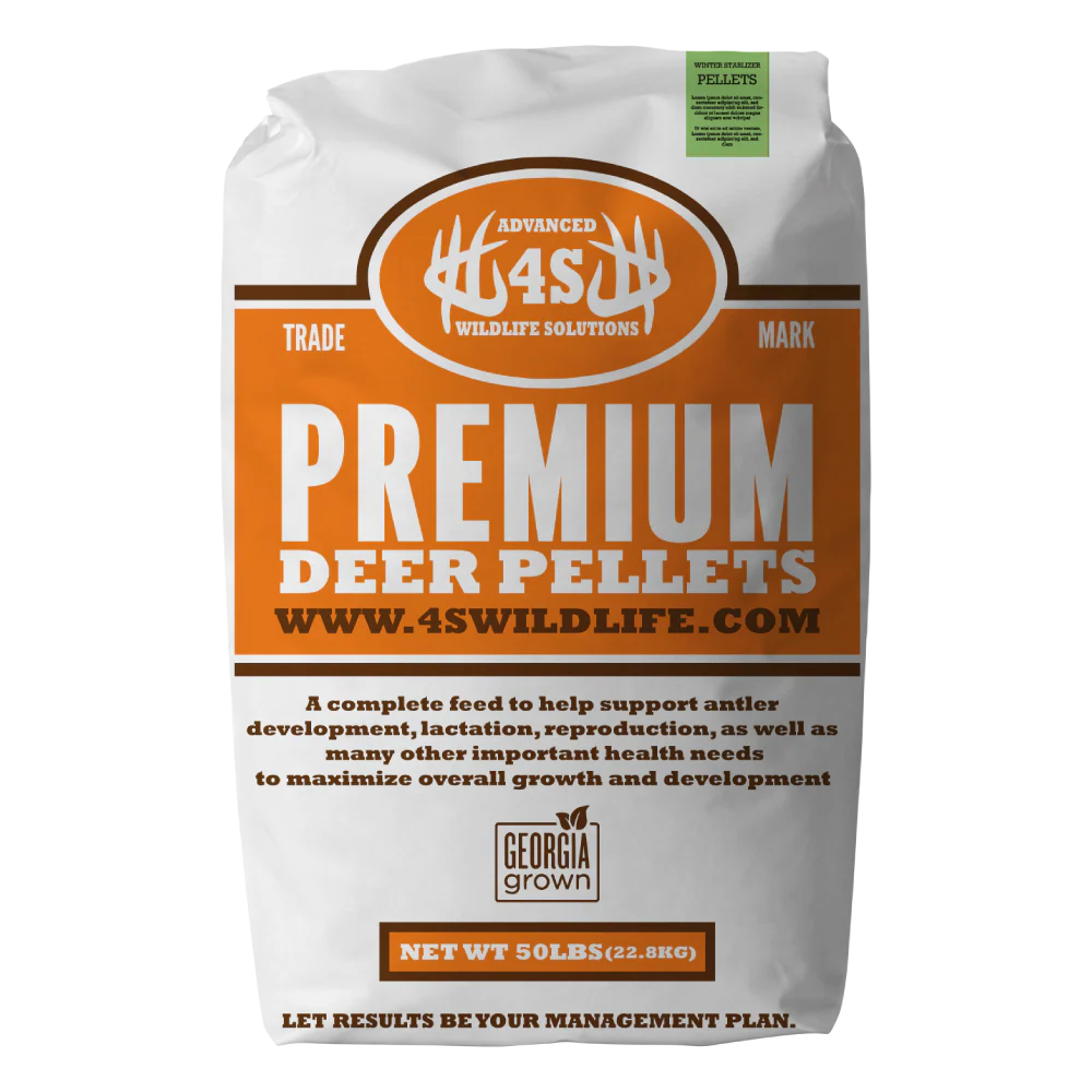 4S Advanced Wildlife Solutions Winter Stabilizer Deer Feed | Pellets & Bulk Models | 50 & 2000 lbs | For Winter Recovery & Antler Support