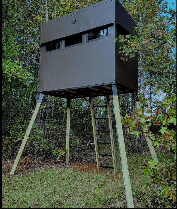 SAD DADDY 4x8 GUN/CROSSBOW BLIND | WITH ELEVATION KIT & STEEL SKID FRAME | HUNTING BLIND BOX