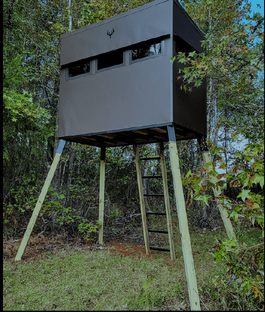 Sad Daddy 4x8 Gun/Crossbow Blind | With Elevation Kit & Steel Skid Frame | Hunting Box Blind