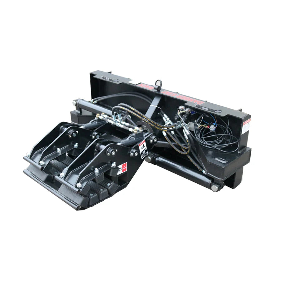 Landy Attachments Hydraulic Pole Setter | Width 42" & 52" | Opening Range 3"-21" | 16 GPM | 1 Ton | For Skid Steers, Excavators & Telehandlers