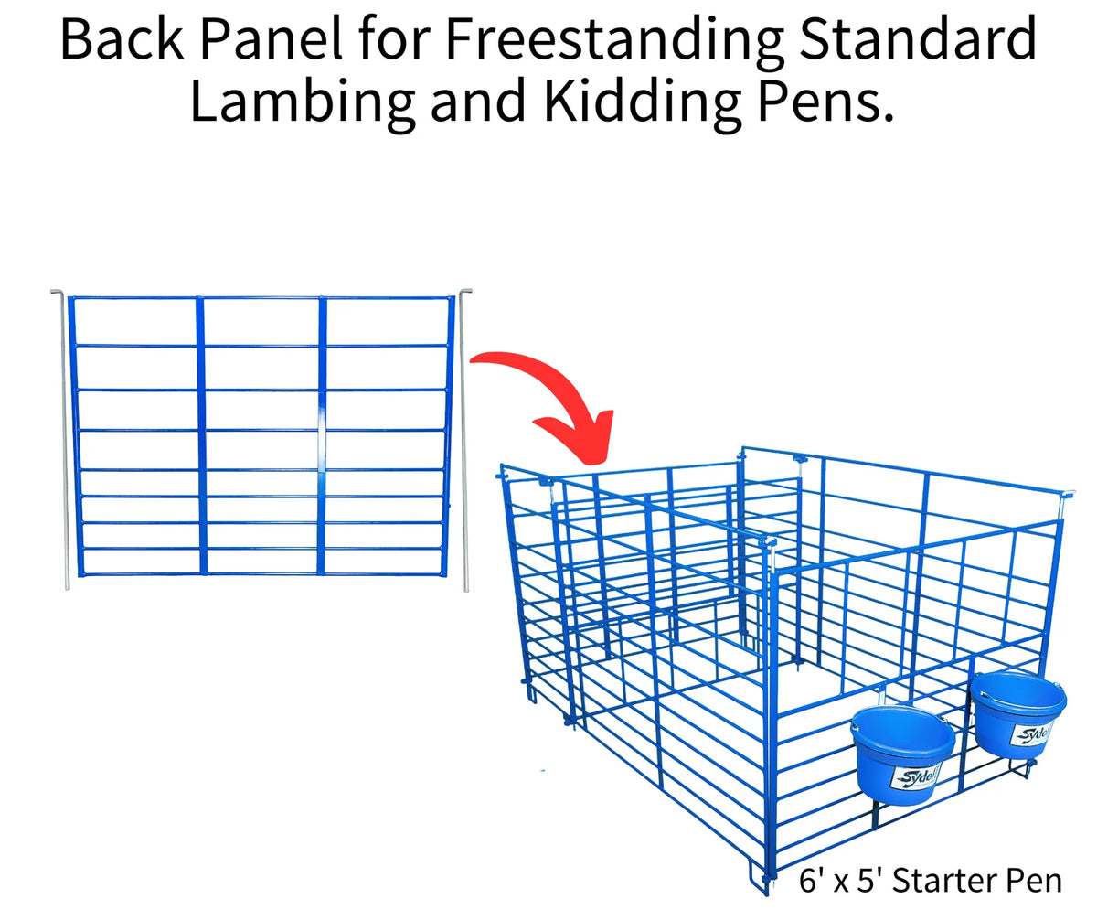 Sydell All Bar Back Panel | #0450-4T / #0450-5T | Width 47" & 59" | 2 Drop Pins | For Sheep & Goat Pens