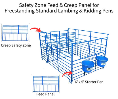 Sydell Feed Creep Panel | #0400-4T / #0400-5T | Width 47" & 59" | For Sheep & Goat Pens