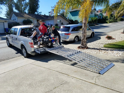 Black Widow Big Boy Arched Folding Dual Runner Ramp | Models MF2-12038 & MF2-14438 | 38" Wide | Capacity 2,500 To 2,000 lb | Horsepower 4 To 90+ HP | For ATV, UTV & Motorcycle Loading