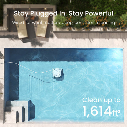 Chasing Cleaner Hydro 4 SE Corded Robotic Pool Cleaner | Pool Size 1,614 Sq.ft | Flow Rate 320 L/min