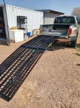 Black Widow Heavy-Duty Folding Arched Motorcycle Ramp | Models BW-12040-HD & BW-14440-HD | Size 40" Wide | Capacity 1,500 lb | For Street, Touring & Cruiser Motorcycles