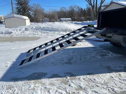 Black Widow Black Ice Folding Snowmobile & ATV Ramp | Model SNO-ATV-9454-S | Wide 54" | Capacity 1,500 lb. | Compact 17.5" Folded Width | Horsepower 23 HP | For Truck Bed & Trailer Loading